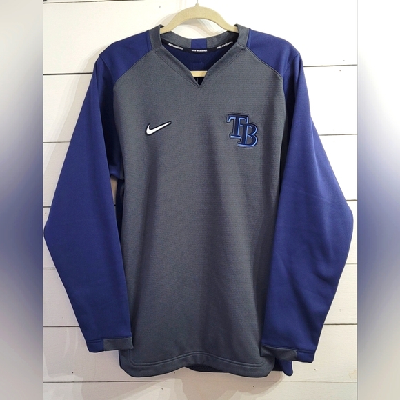 Nike MLB Other - Nike Tampa Bay Rays Sweatshirt Mens Large Dri Fit Therma Pullover Baseball NKA6